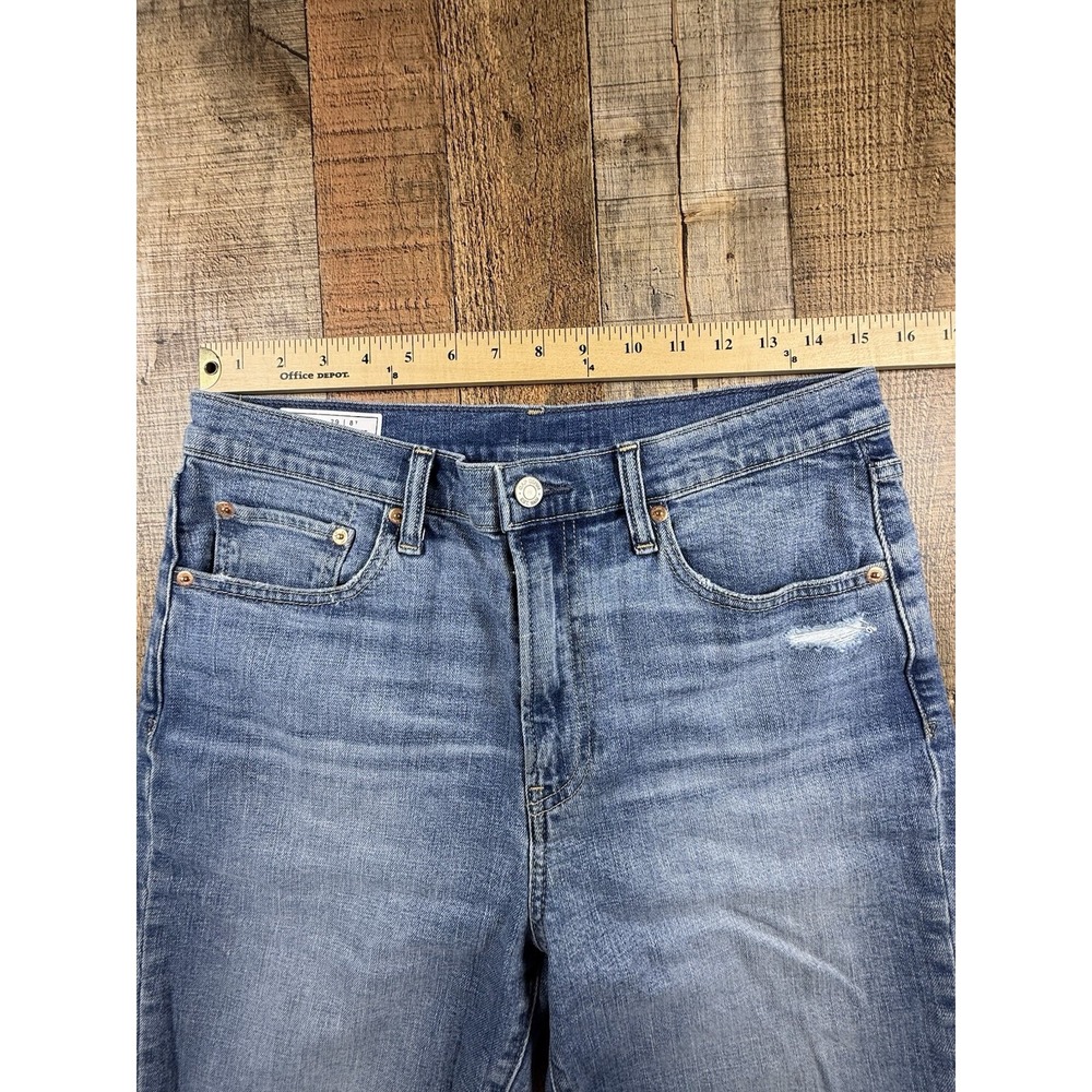 LOT OF 2 GAP Bermuda Shorts Women's 29/8T High Rise Denim White Blue Jean - Picture 12 of 15